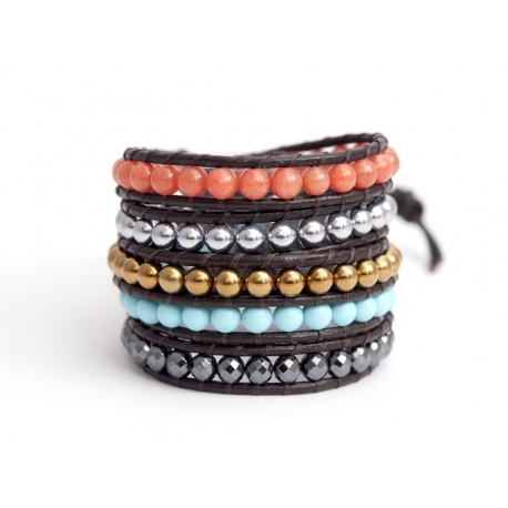 Bracciale donna multicolore pietre preziose