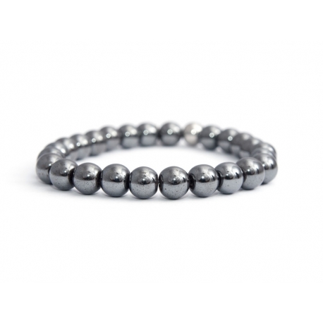 Grey Hematite Bead Bracelet For Man