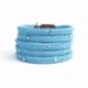 Azure Silk Rope Bracelet For Woman With Swarovski Strass