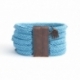 Azure Silk Rope Bracelet For Woman With Swarovski Strass