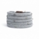 Grey Silk Rope Bracelet For Woman With Swarovski Strass