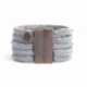 Grey Silk Rope Bracelet For Woman With Swarovski Strass