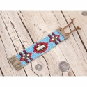 Bracciale donna Texas azzurro e rosso