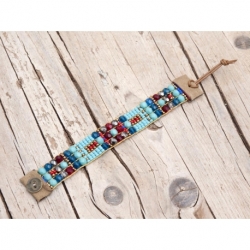 Blue Beads Loom Bracelets For Woman