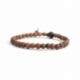 Brown Wood Very Little Beads Bracelet For Man