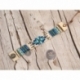 Cream And Blue Sky Beads Loom Bracelets For Woman