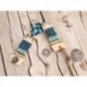 Cream And Blue Sky Beads Loom Bracelets For Woman