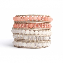 Bracciale donna multicolore white and peach