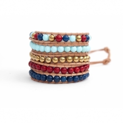 Bracciale donna multicolore rosso blu