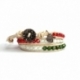 Mix Colored Wrap Bracelet For Woman - Crystals Onto White Leather