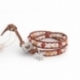 Bracciale donna corniona su cuoio naturale