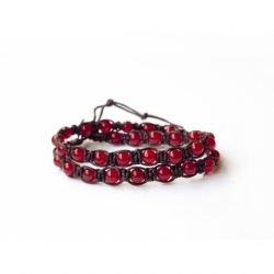 Bracciale tibetano uomo donna rosso