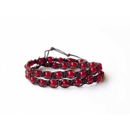 Red Agate Tibetan Bracelet