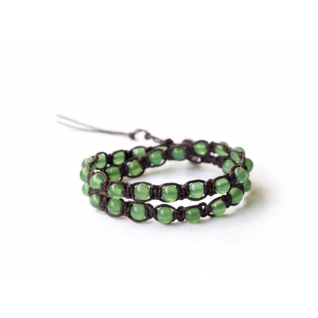 Bracciale tibetano uomo donna verde