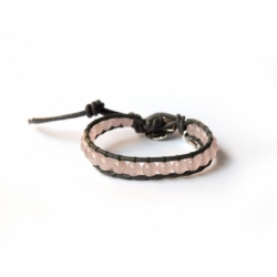 Bracciale donna giada rosa pallido