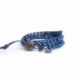 Bracciale donna cristalli metallic blu e nappina