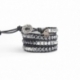 Bracciale donna ematite grey e cristallo