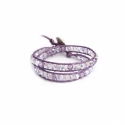 Bracciale donna ametista cristalli Swarovski con bottone Swarovski