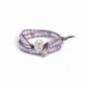 Bracciale donna ametista cristalli Swarovski con bottone Swarovski