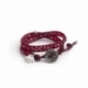 Bracciale donna cristalli rosso e charm in argento