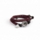 Bracciale rosso donna cristalli e charm