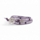Iris Purple And Crystals Ab Swarovski Wrap Bracelet For Woman With Svarovski Button