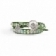 Bracciale donna verde cristalli Swarovski con bottone Swarovski