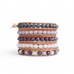 Bracciale donna cristalli multicolore grigio
