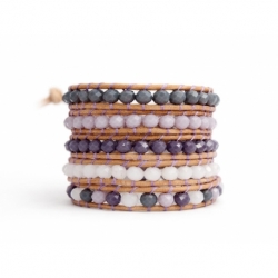 Bracciale donna cristalli multicolore grigio