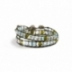 Bracciale donna verde oliva cristalli Swarovski con bottone Swarovski