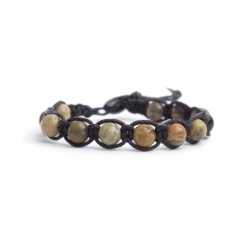 Gray Magnesite Tibetan Bracelet For Woman