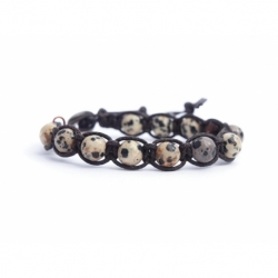 Dalmatian Jasper Tibetan Bracelet For Woman