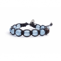 Bracciale tibetano donna azzurro angelite