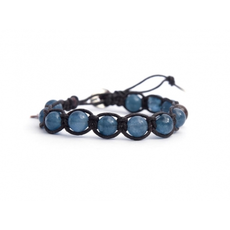 Bracciale tibetano donna fluorite blu