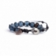 Bracciale tibetano donna fluorite blu