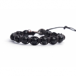 Bracciale tibetano donna onice nero