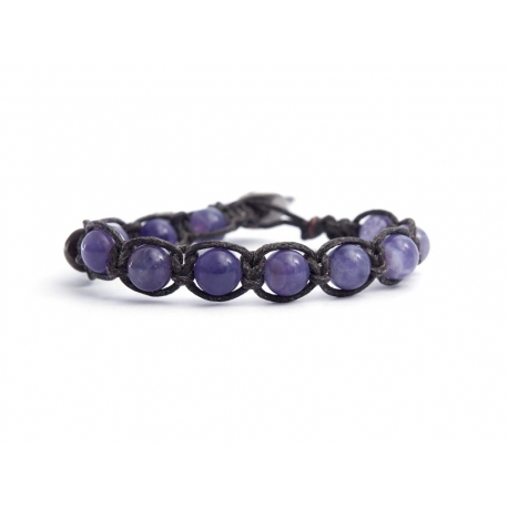 Striped Amethyst Tibetan Bracelet For Woman