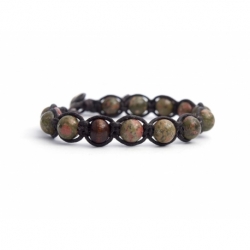 Bracciale tibetano unakite