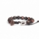 Black Jasper Polychrome Tibetan Bracelet For Man