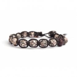 Brecciated Jasper Beaded Tibetan Bracelet For Woman