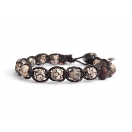 Bracciale tibetano donna diaspro brecciato