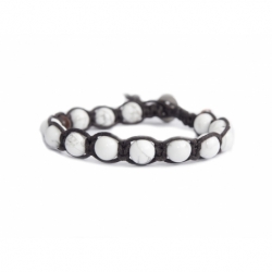 Bracciale tibetano uomo howlite