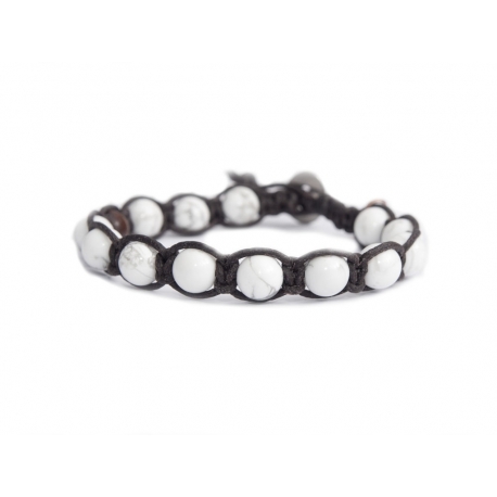 Bracciale tibetano uomo howlite