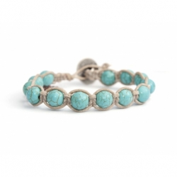 Turquoise Paste Tibetan Bracelet For Woman