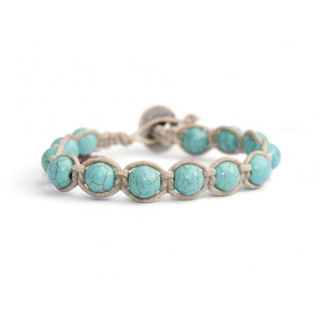 Turquoise Paste Tibetan Bracelet For Man