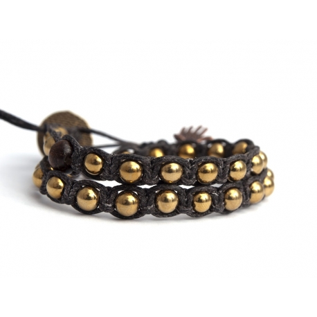 Bracciale tibetano donna ematite gold