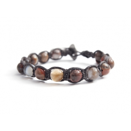 Rose Polychrome Jasper Tibetan Bracelet For Man