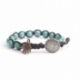 Bracciale tibetano uomo turchese marrone