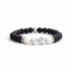 Bracciale uomo onice nero matte e aulite