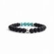 Matte Onyx Natural And Turquoise Stone Beads Man Bracelet